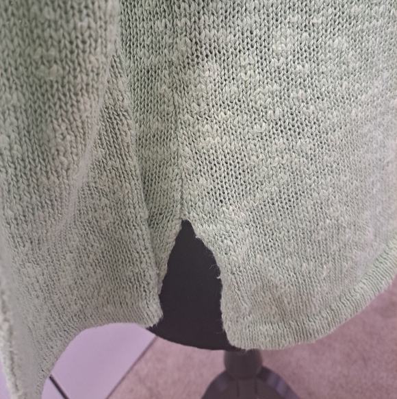 Sarah Arizona Linen Blend Lime Green Sweater Size M - Picture 3 of 9